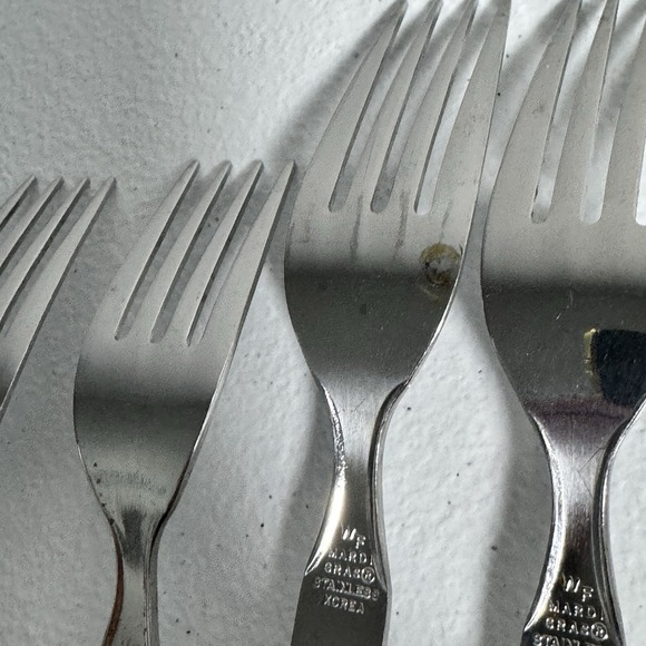 Vintage Washington Forge Mardi Gras Flatware Set for 2 Seafoam Mint Green 10 pc - Picture 8 of 9